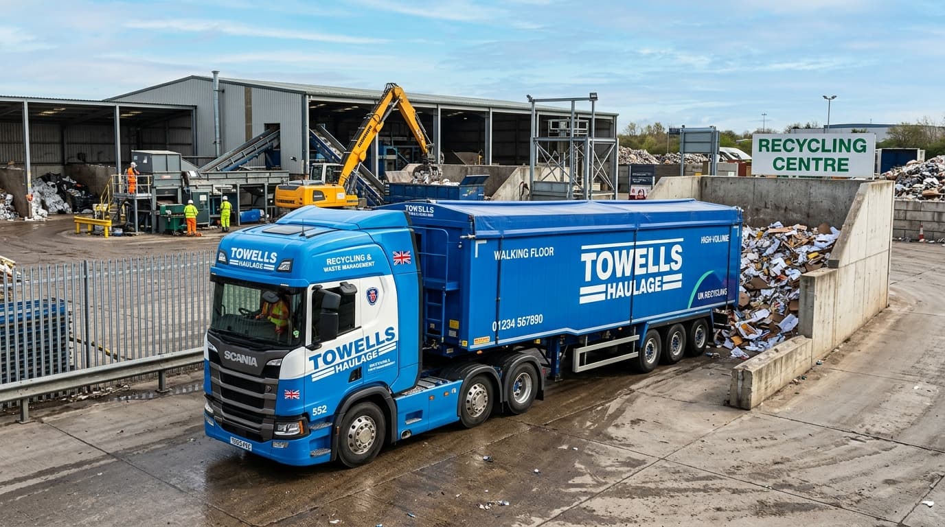 Towells Haulage recycling and waste management lorry